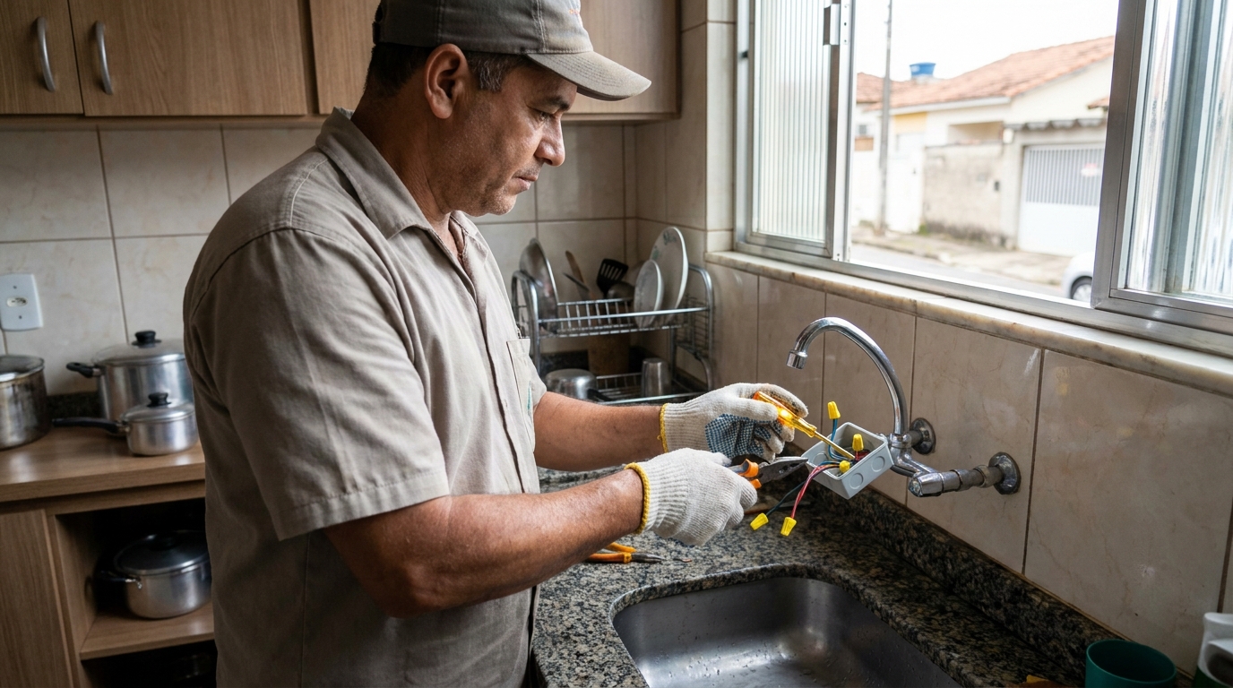 Instalacao de torneira eletrica profissional em São Bernardo do Campo‑SP