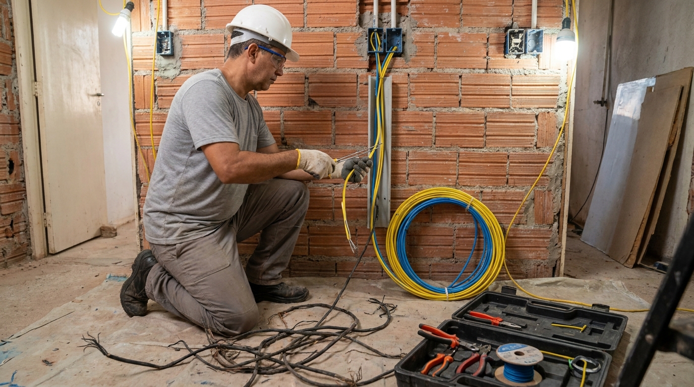 Troca de fiacao eletrica residencial em São Bernardo do Campo‑SP